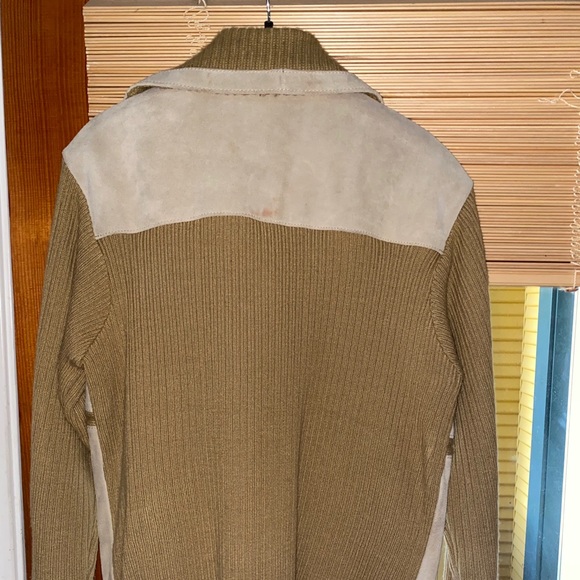 Vintage leather and twill Zeka jacket - Picture 2 of 4